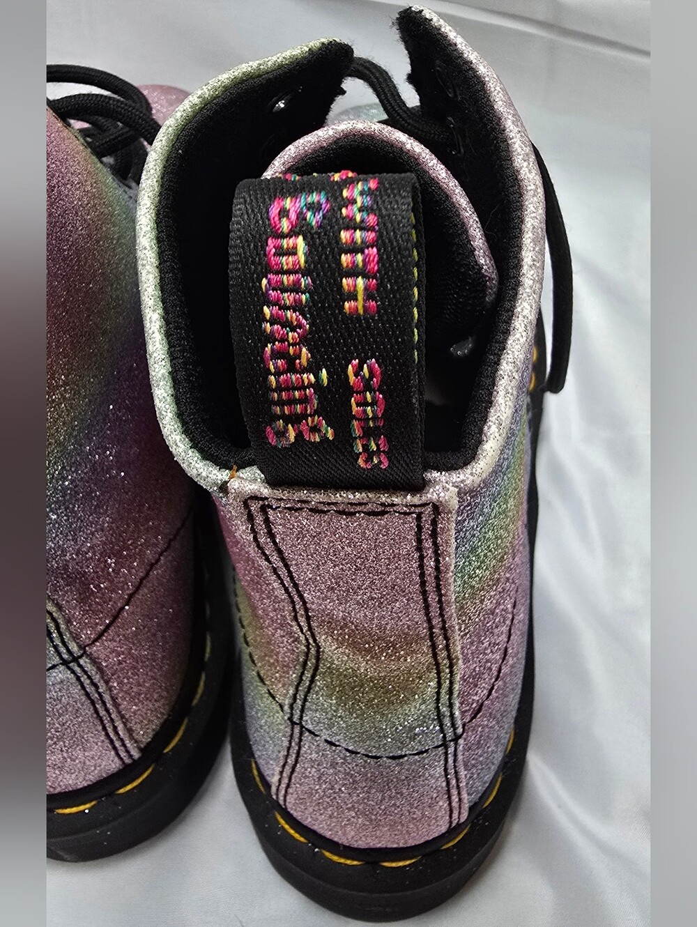 Dr. Martens Rainbow Glitter 1460 Boots Women’s 10 - Picture 5 of 7